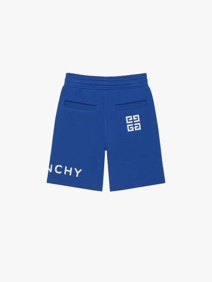 Bermuda Shorts In Fleece Royal Blue Kids Givenchy