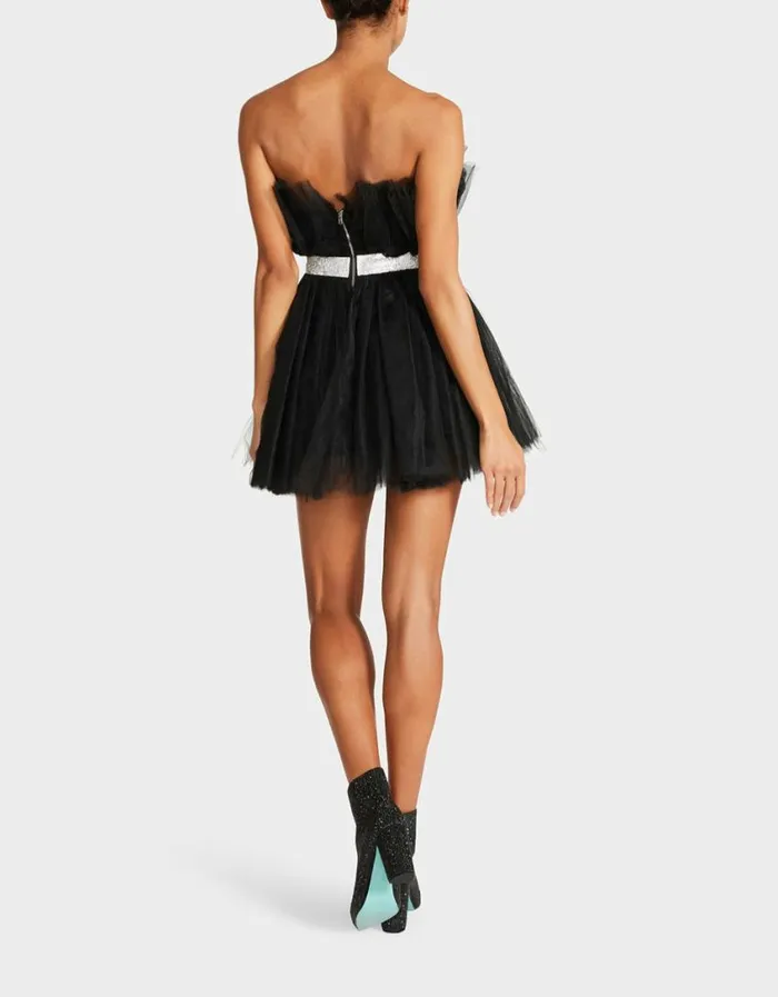 Betsey Johnson Women BETSEYS BLING TULLE DRESS BLACK Black