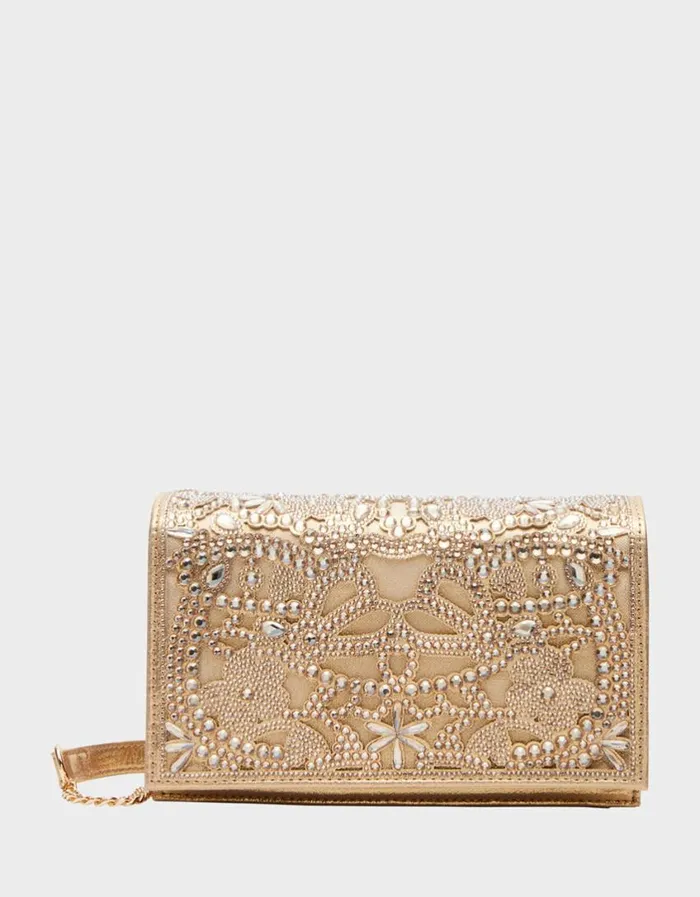 Betsey Johnson Women CUT OUT SPARKLER BAG GOLD Gold