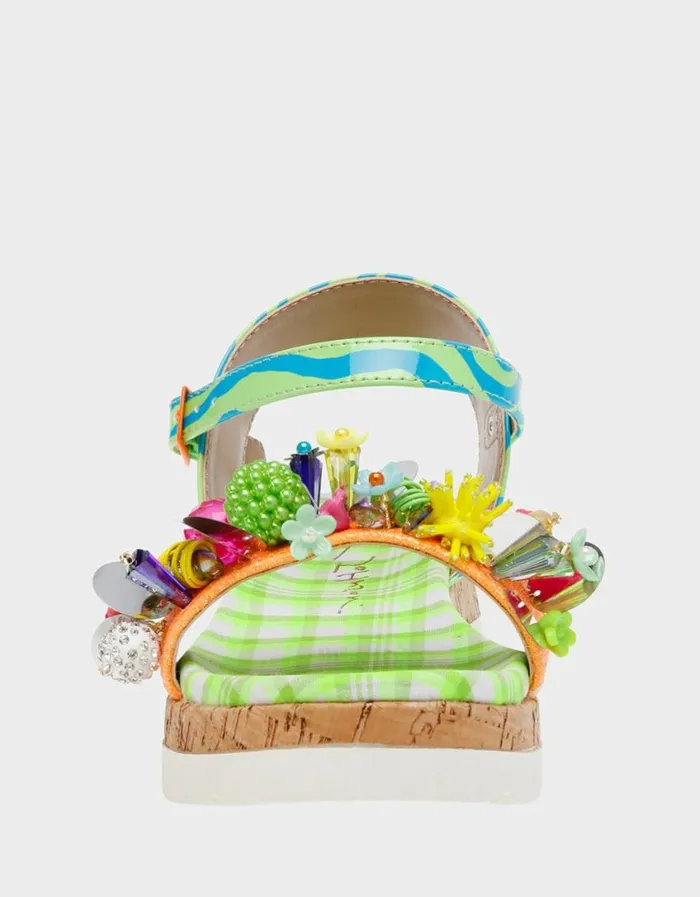 Betsey Johnson Women KIDS039 FRANK GREEN MULTI Green Multi