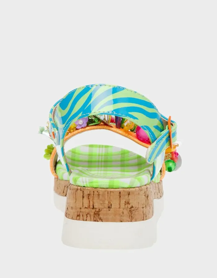 Betsey Johnson Women KIDS039 FRANK GREEN MULTI Green Multi