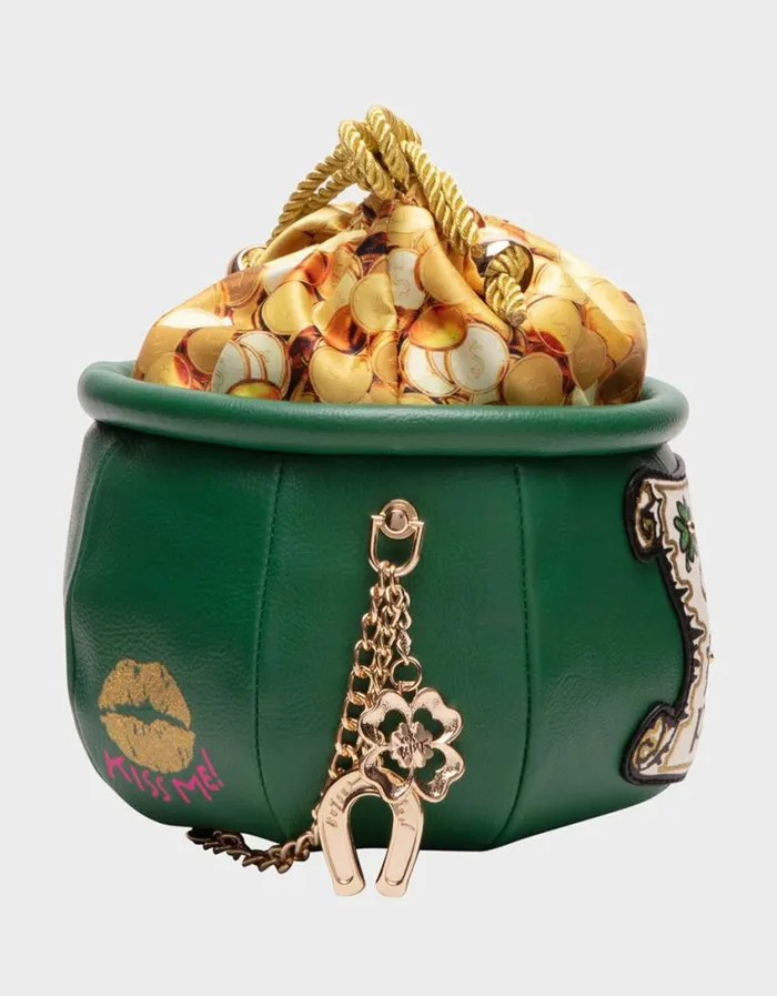 Betsey Johnson Women KITSCH GET LUCKY CROSSBODY GREEN Betsey Johnson Women KITSCH GET LUCKY CROSSBODY GREEN