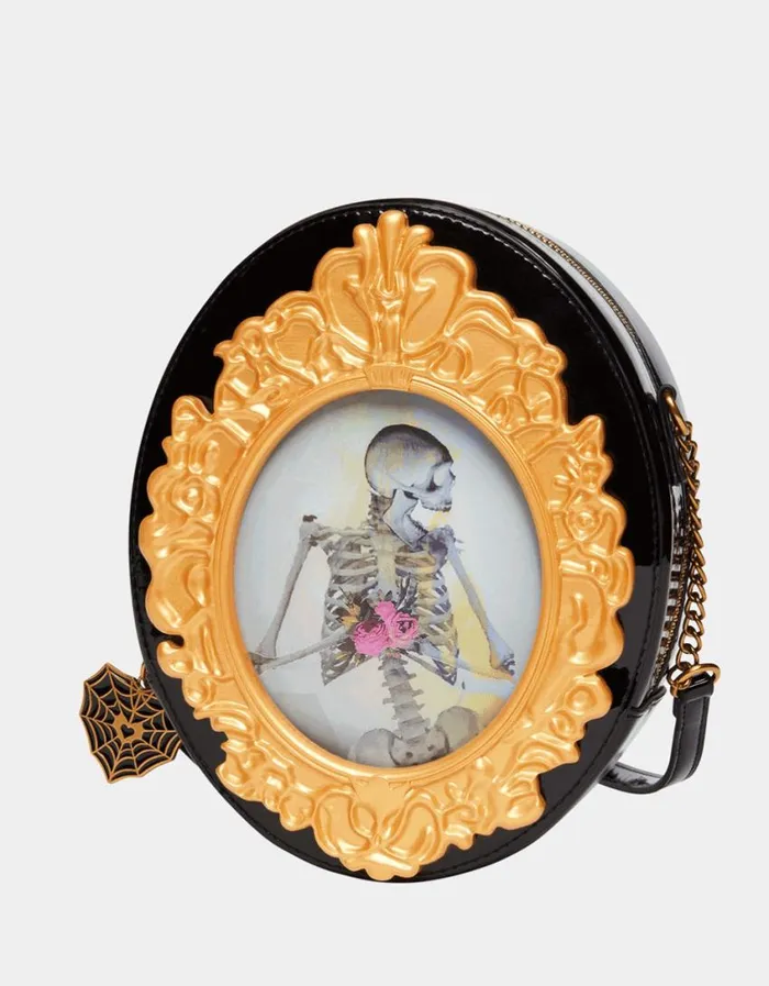 Betsey Johnson Women KITSCH GOLDEN MIRROR CROSSBODY BLACK