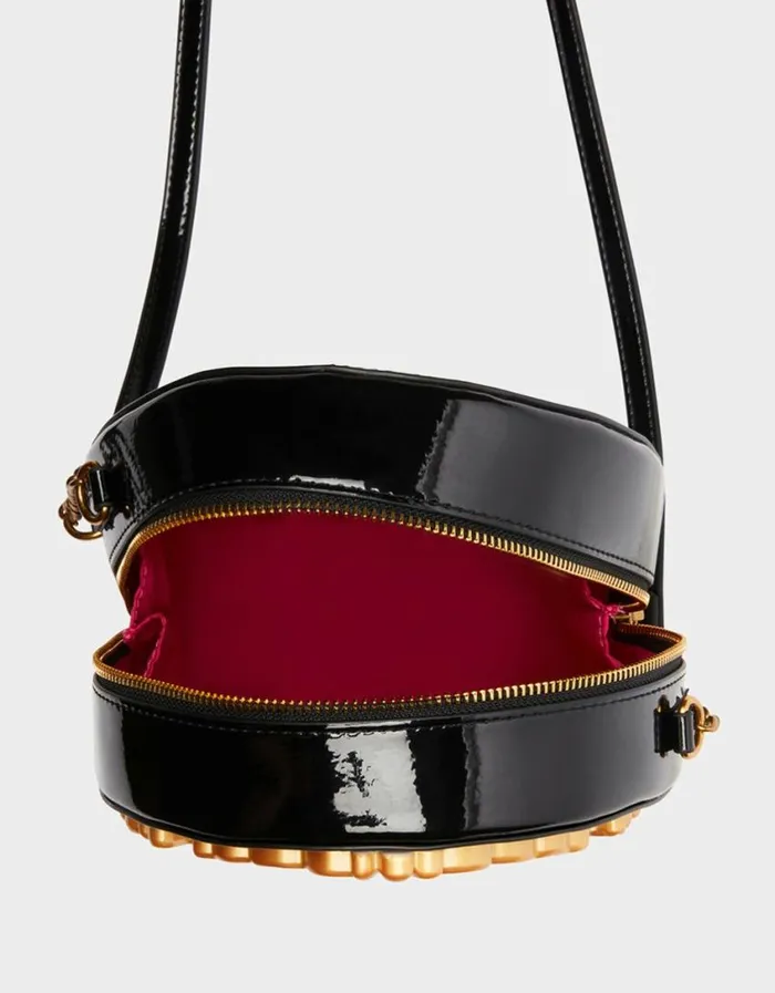 Betsey Johnson Women KITSCH GOLDEN MIRROR CROSSBODY BLACK Betsey Johnson Women KITSCH GOLDEN MIRROR CROSSBODY BLACK
