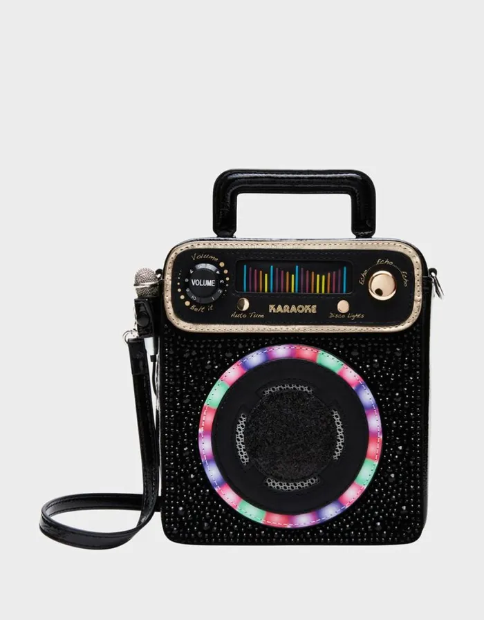 Betsey Johnson Women KITSCH KARAOKE BAG BLACK
