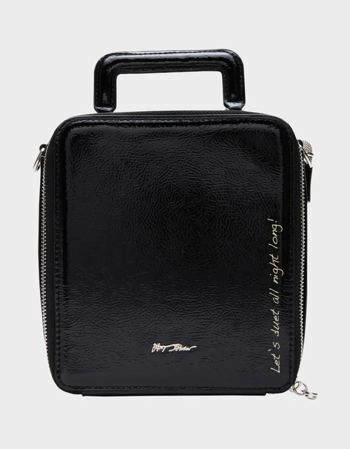 Betsey Johnson Women KITSCH KARAOKE BAG BLACK Betsey Johnson Women KITSCH KARAOKE BAG BLACK