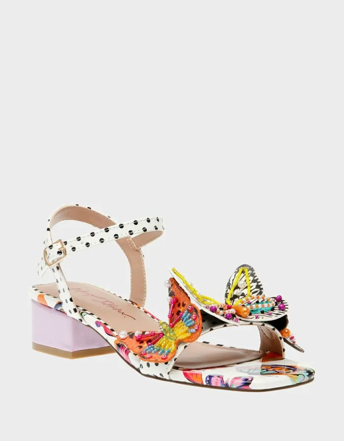 Betsey Johnson Women LOTTY WHITE BUTTERFLY White Butterfly