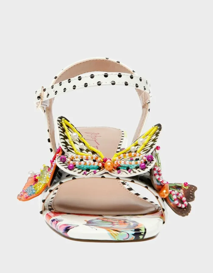 Betsey Johnson Women LOTTY WHITE BUTTERFLY White Butterfly