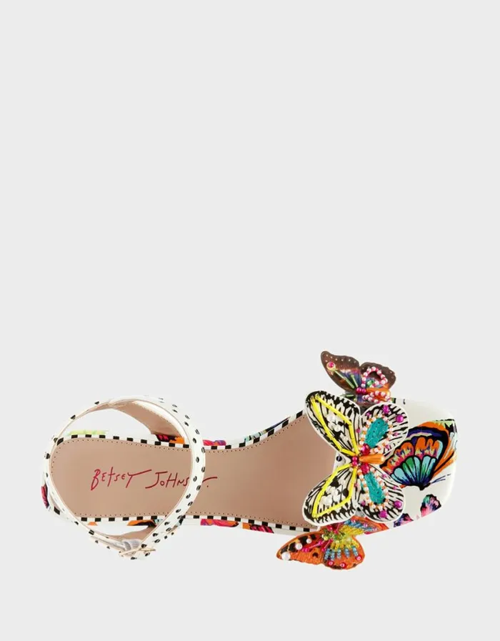 Betsey Johnson Women LOTTY WHITE BUTTERFLY White Butterfly