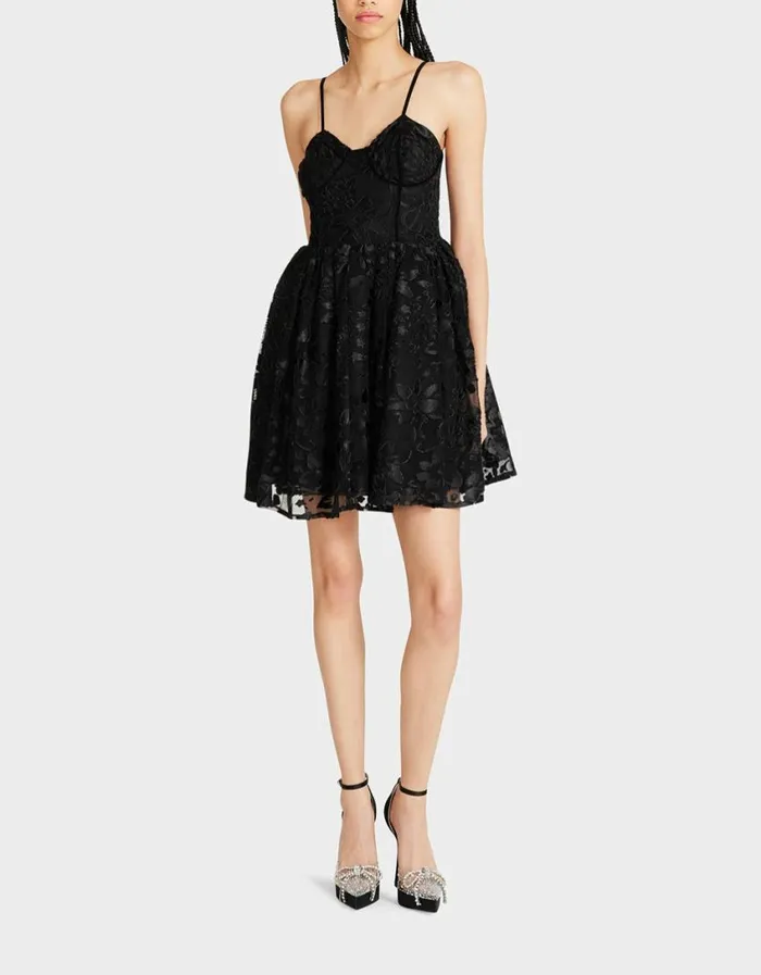 Betsey Johnson Women LUCIA MINI DRESS BLACK Black