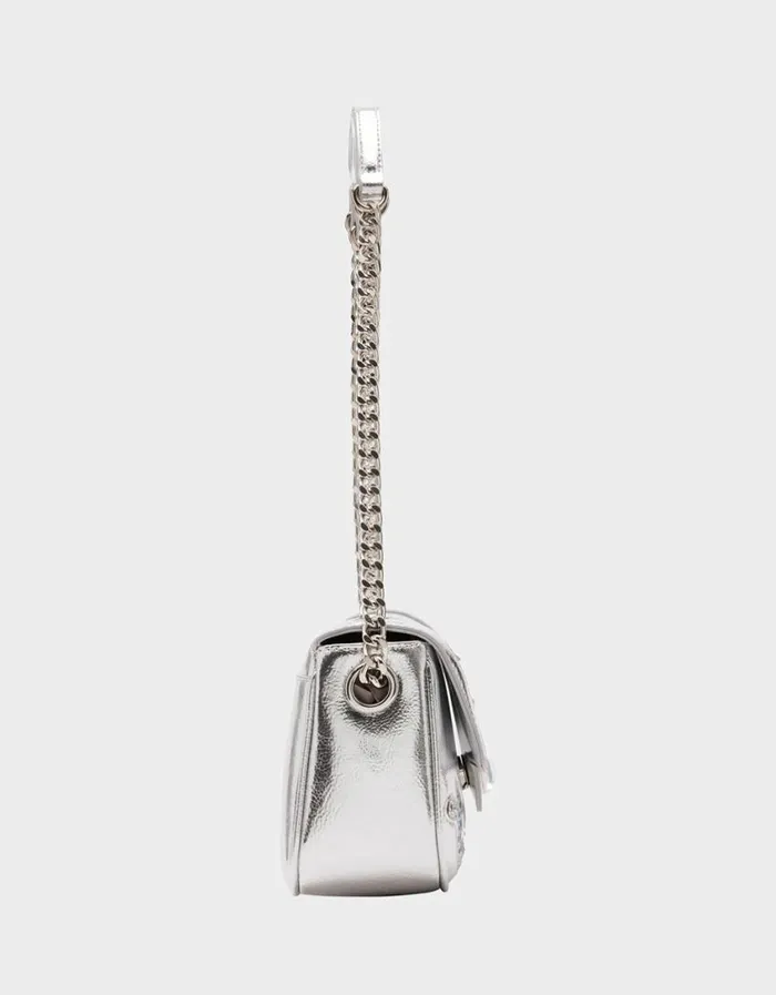 Betsey Johnson Women RODEO RHINESTONES FLAP BAG SILVER Silver Betsey Johnson Women RODEO RHINESTONES FLAP BAG SILVER Silver