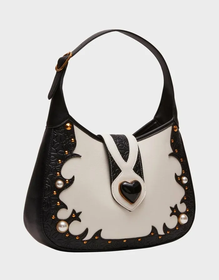 Betsey Johnson Women WESTERN SHOULDER BAG WHITE White Betsey Johnson Women WESTERN SHOULDER BAG WHITE White