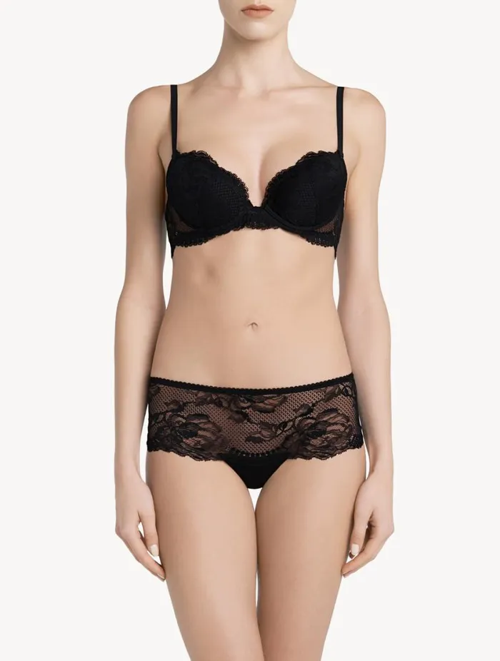 Black Lace Boyshort Brief Lingerie La Perla Hipster