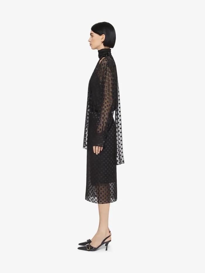 Blouse In Polka Dots Dvor Satin With Lavallire Black Women Givenchy Tops and Shirts