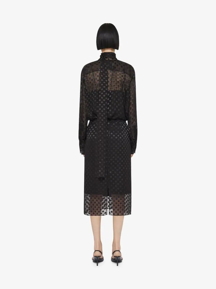 Blouse In Polka Dots Dvor Satin With Lavallire Black Women Givenchy Tops and Shirts