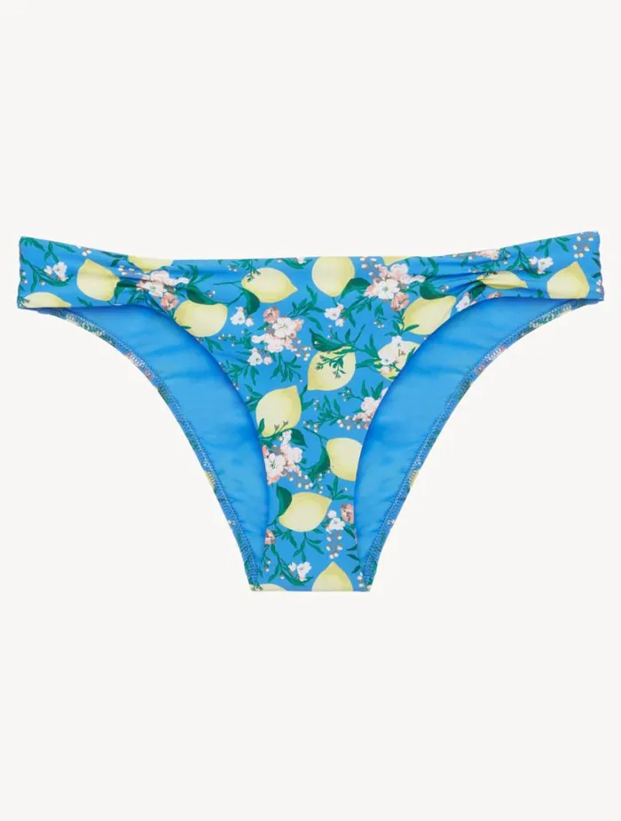 Blue Printed Bikini Brief With Pleat Detailing Swim La Perla Bikinis