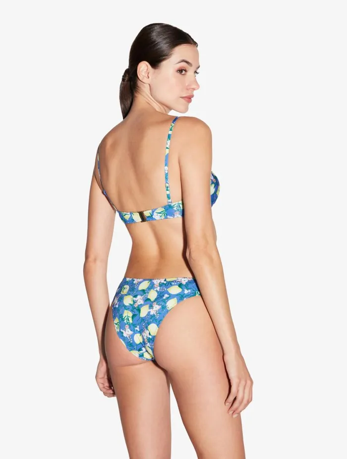 Blue Printed Bikini Brief With Pleat Detailing Swim La Perla Bikinis