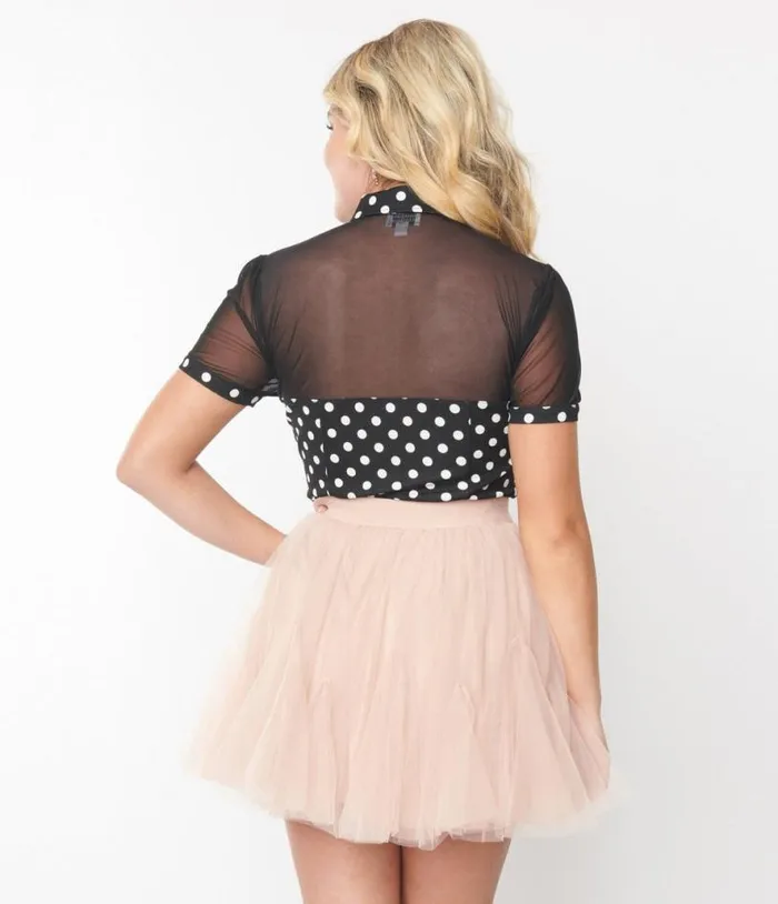 Blush Pink Pleated Tulle Skirt Clothing Unique Vintage Skirts