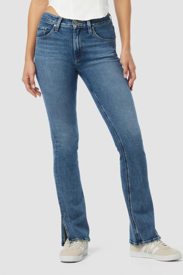 Bootcut Women Hudson Jeans Barbara HighRise Baby Bootcut Jean W Slit Hem Lottery