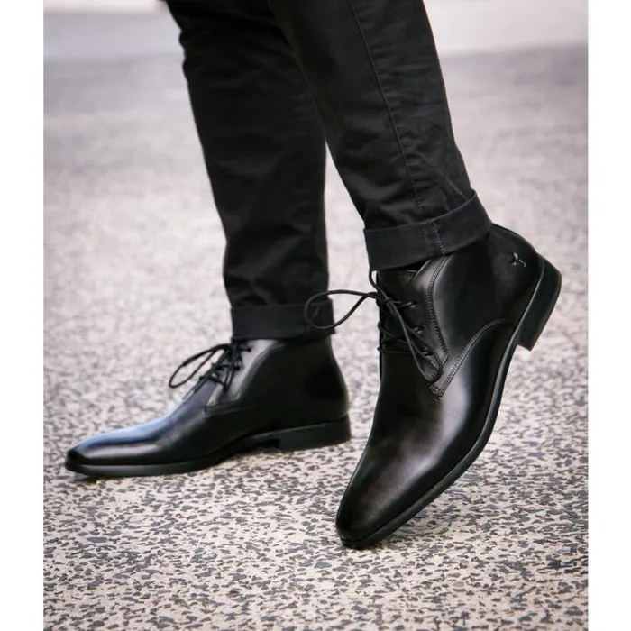 Boots Men Windsor Smith MYLES BLACK LEATHER BOOTS Boots Men Windsor Smith MYLES BLACK LEATHER BOOTS