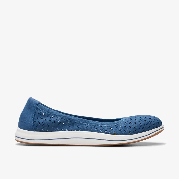 Breeze Roam Blue Women Clarks Flats