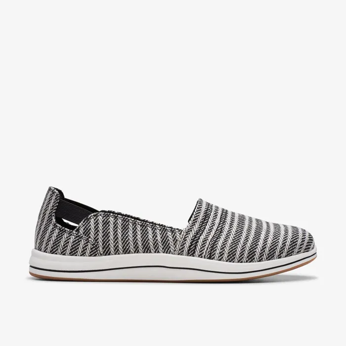 Breeze Step II Black Fabric Women Clarks Flats