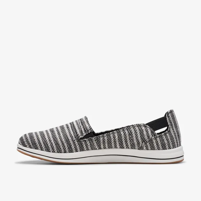 Breeze Step II Black Fabric Women Clarks Flats
