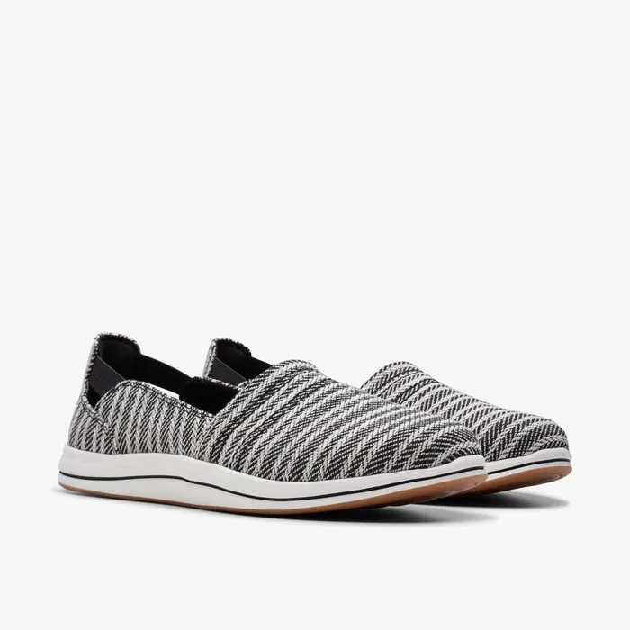 Breeze Step II Black Fabric Women Clarks Flats
