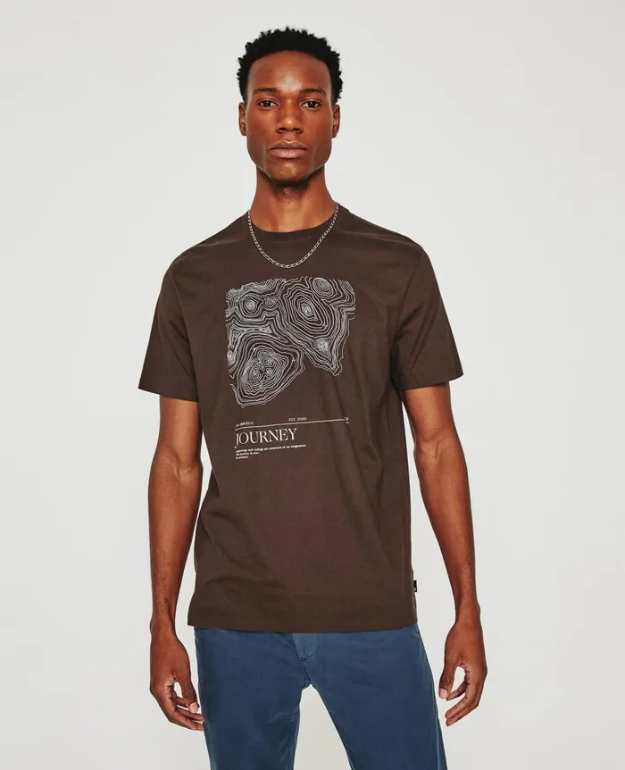 Bryce Crew Journey Antique Brown Men AG Jeans Tees