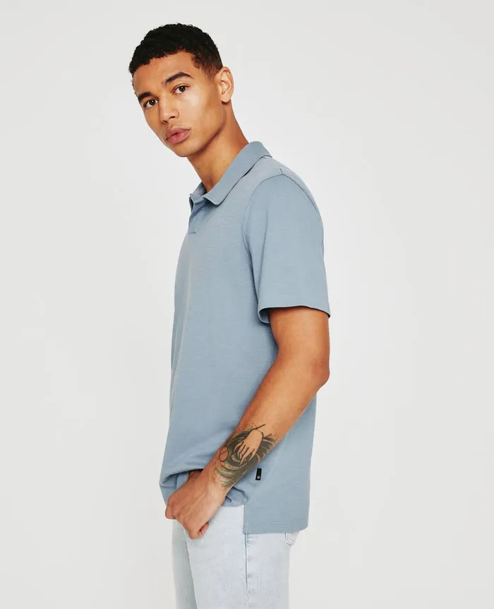 Bryce Johnny Collar Coldwater Slate Men AG Jeans Polos