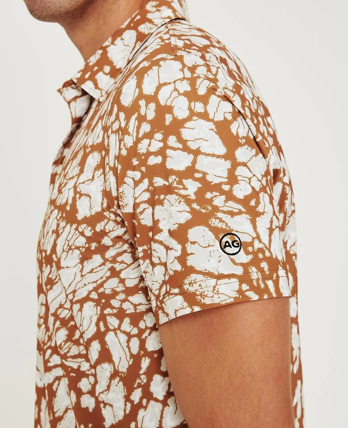 Bryce Polo Ag Pebble Camel Multi Men AG Jeans Polos Bryce Polo Ag Pebble Camel Multi Men AG Jeans Polos