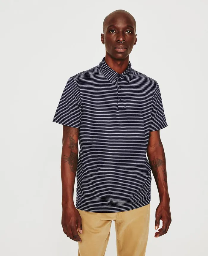 Bryce Polo Deep Aegeantrue White Men AG Jeans Polos