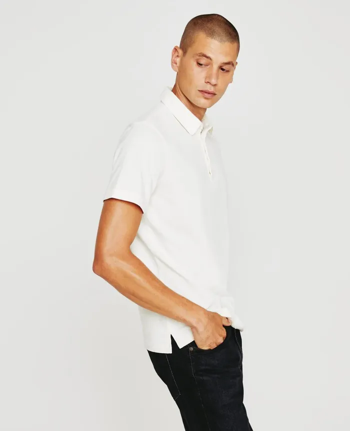Bryce Polo Ivory Dust Men AG Jeans Polos Bryce Polo Ivory Dust Men AG Jeans Polos