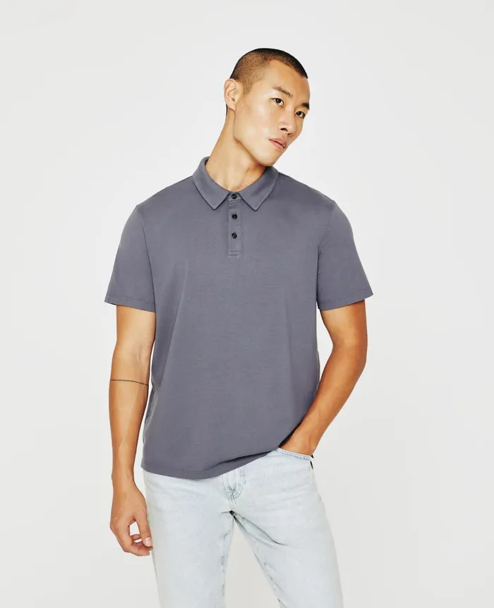 Bryce Polo Slate Sky Men AG Jeans Polos Bryce Polo Slate Sky Men AG Jeans Polos