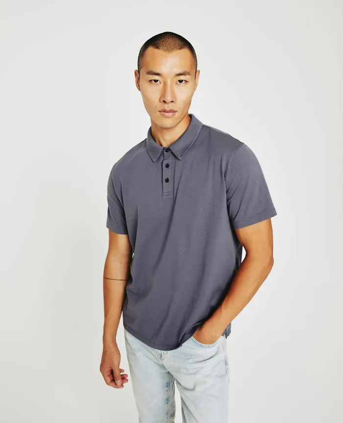 Bryce Polo Slate Sky Men AG Jeans Polos Bryce Polo Slate Sky Men AG Jeans Polos