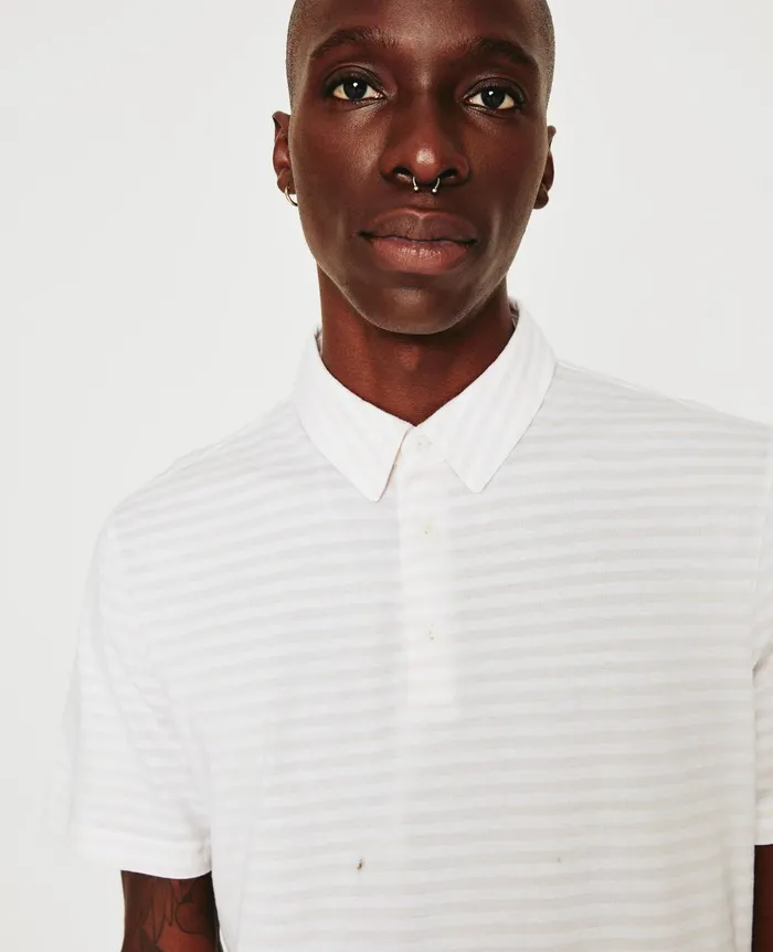 Bryce Polo True Whiterose Fog Men AG Jeans Polos Bryce Polo True Whiterose Fog Men AG Jeans Polos