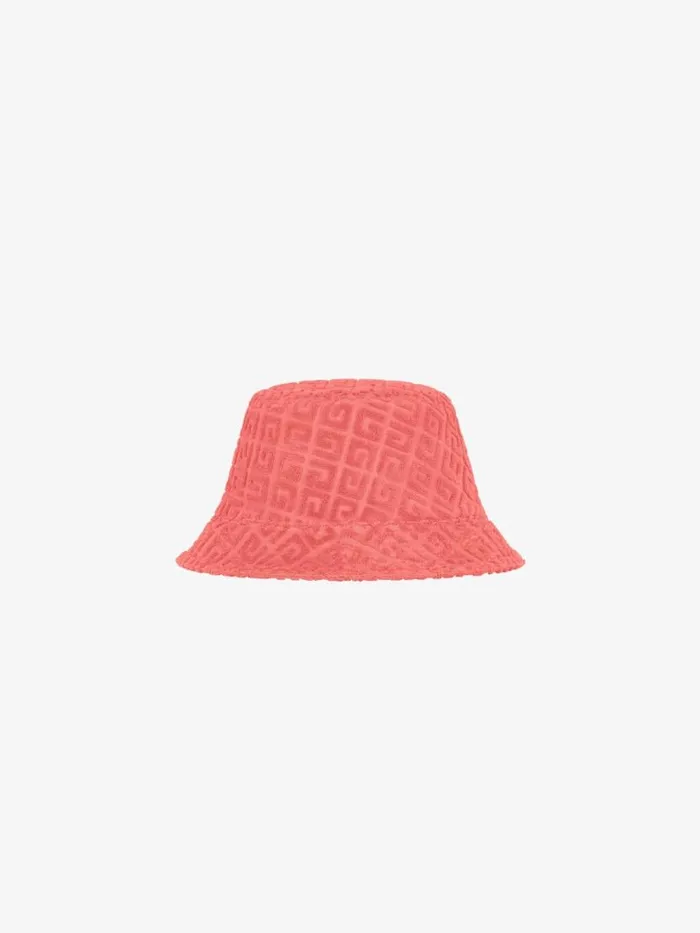 Bucket Hat In 4g Cotton Towelling Coral Women Givenchy Beanies and Caps