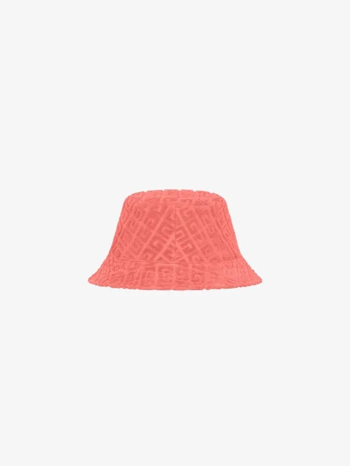 Bucket Hat In 4g Cotton Towelling Coral Women Givenchy Beanies and Caps