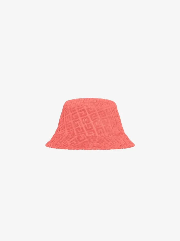 Bucket Hat In 4g Cotton Towelling Coral Women Givenchy Beanies and Caps