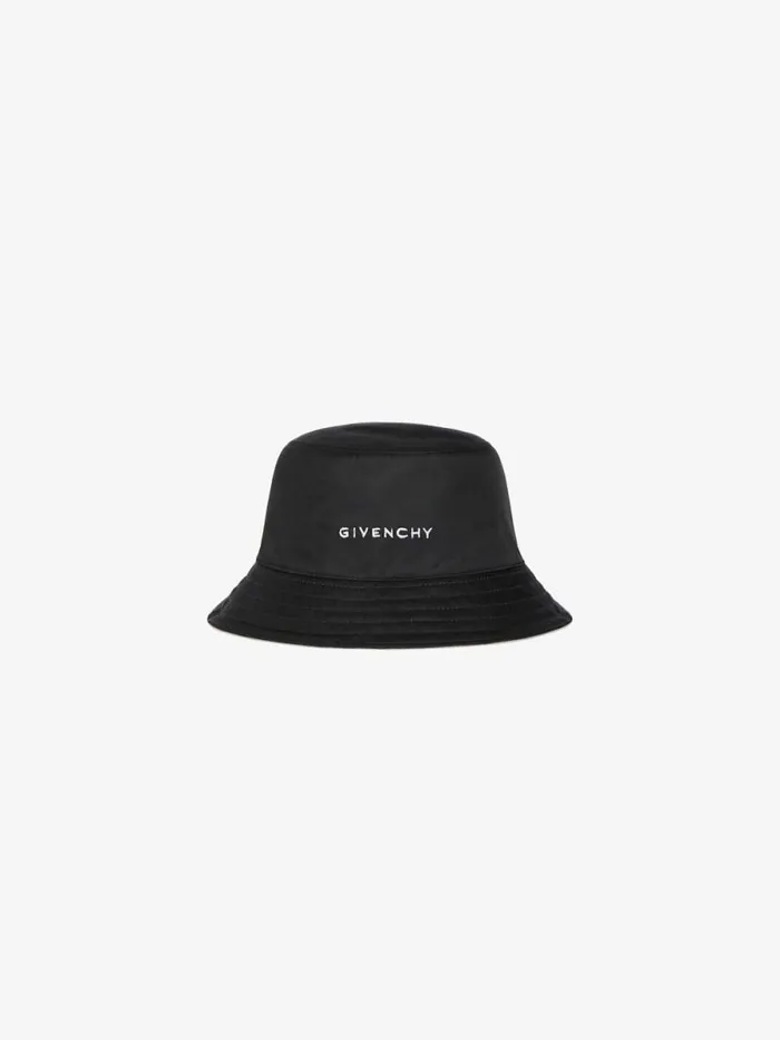 Bucket Hat In Nylon Black Men Givenchy Beanies and Caps