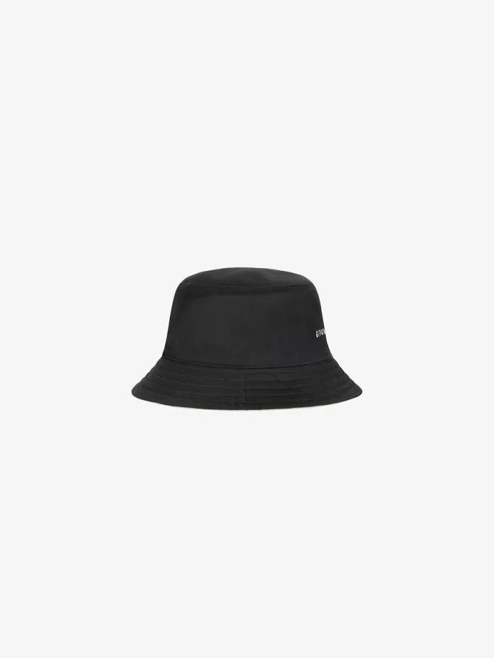 Bucket Hat In Nylon Black Men Givenchy Beanies and Caps