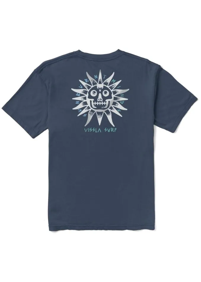 Burnt Up Organic Tee Dark Denim Men Vissla Tees