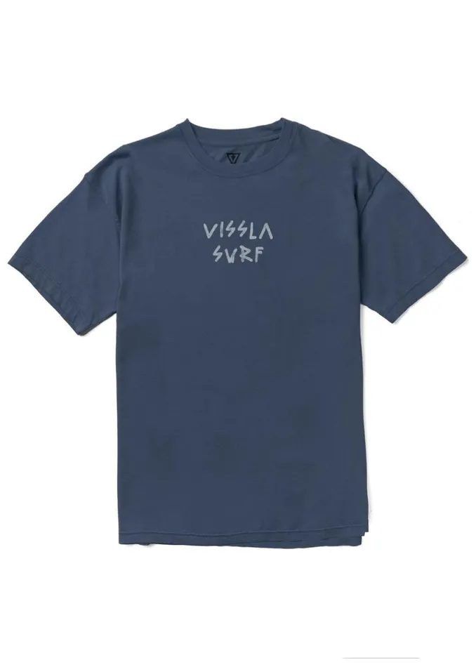 Burnt Up Organic Tee Dark Denim Men Vissla Tees