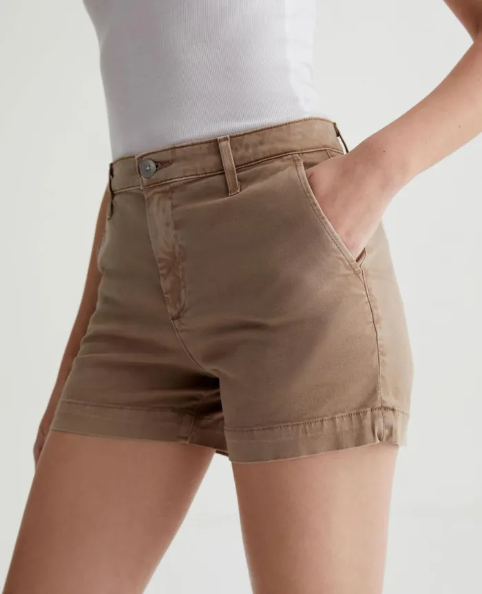 Caden Short Sulfur Desert Taupe Women AG Jeans Skirts and Shorts Caden Short Sulfur Desert Taupe Women AG Jeans Skirts and Shorts