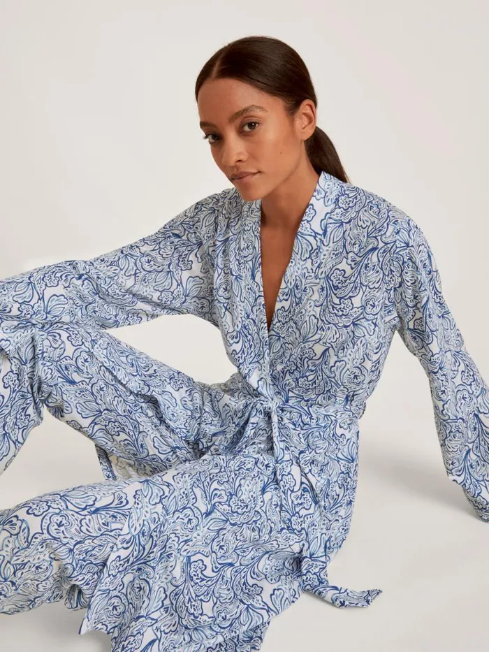 CALIDA Bathrobes Women Kimono Sodalite Blue