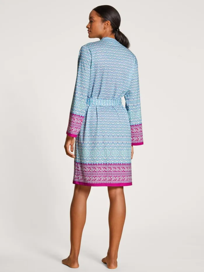 CALIDA Bathrobes Women Kimono Turquoise Stone