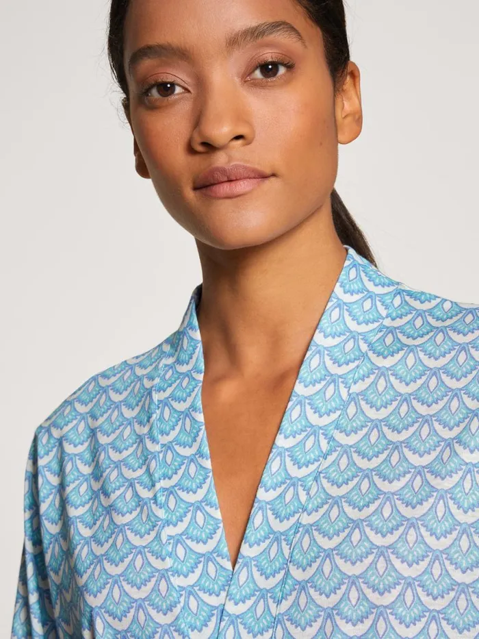 CALIDA Bathrobes Women Kimono Turquoise Stone