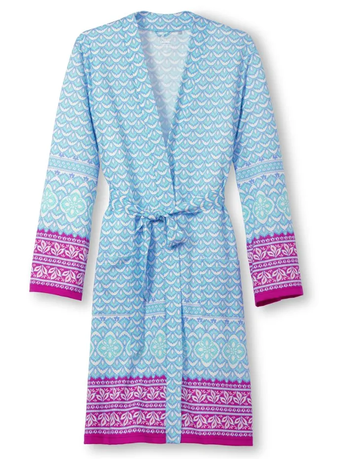 CALIDA Bathrobes Women Kimono Turquoise Stone