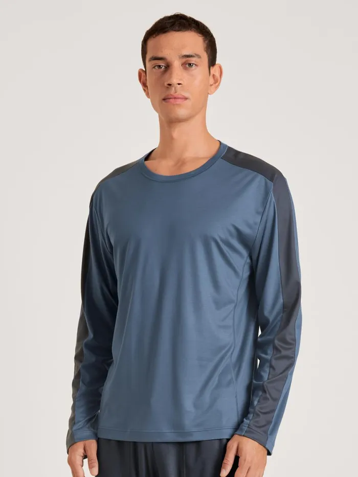 CALIDA DEEPSLEEPWEAR Men Shirt Longsleeve Vintage Indigo