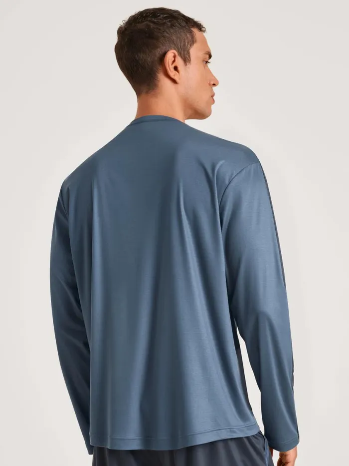 CALIDA DEEPSLEEPWEAR Men Shirt Longsleeve Vintage Indigo